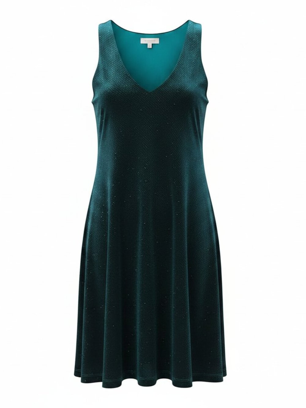 Everly Dark Green Sleeveless V-Neck Dress